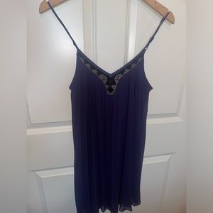 Purple Beaded Chiffon Express Dress Size XS
